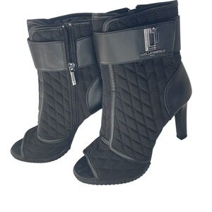 Karl Lagerfeld Black   Open toe Heeled Boots